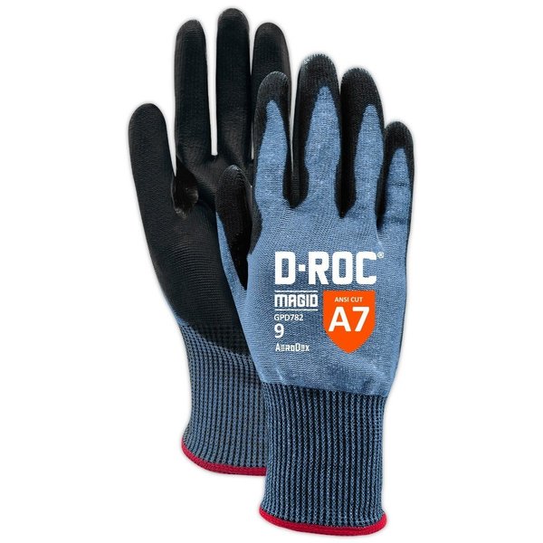 Magid DROC AeroDex 18Gauge Extremely Lightweight Polyurethane Coated Work Glove  Cut Level A7 GPD782-10